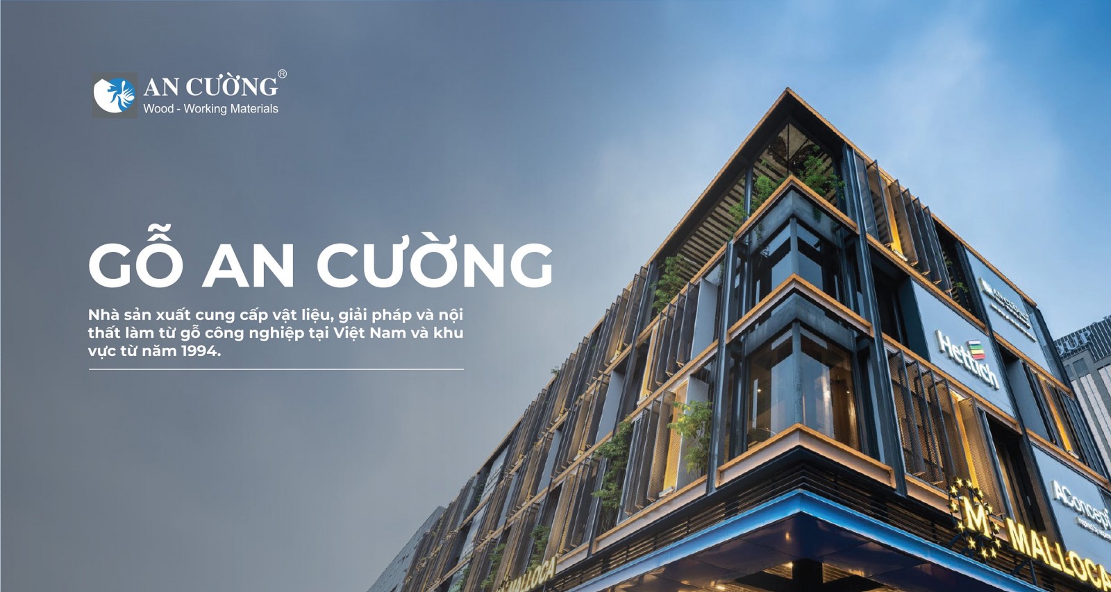 Tăng sự chuyên nghiệp cho không gian thương hiệu Gỗ An Cường ( Mica hút nổi ) 