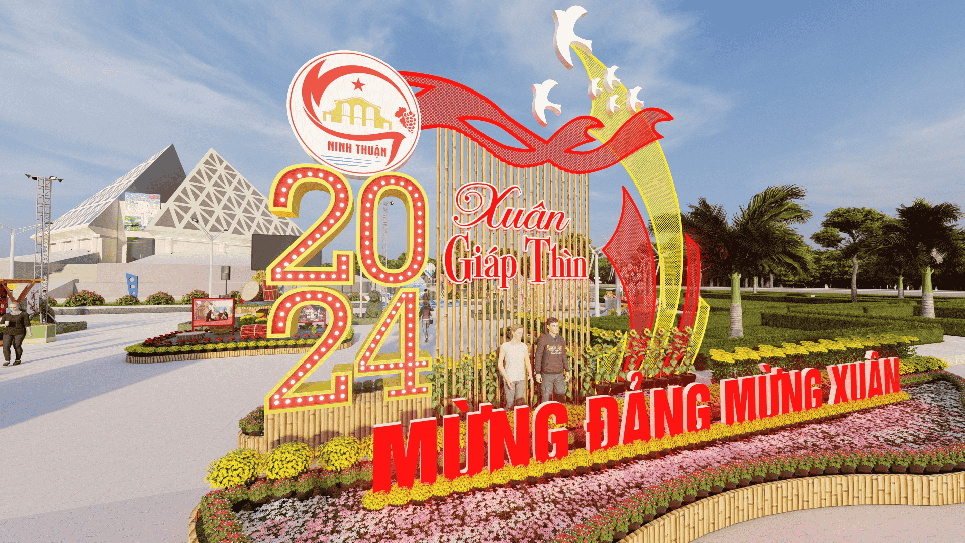 ảnh công trình hoàn thiện đẹp Mừng Đảng Mừng Xuân ( Mica hút nổi có bền không ) 